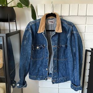 Vintage 90s Women’s Polo Ralph Lauren Bi-Swing Denim Corduroy Cropped Jacket